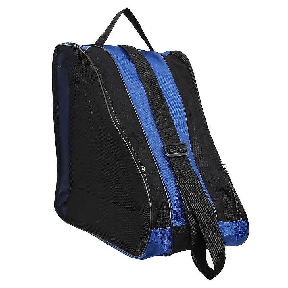 Durable Blue Wearresistant Skate Bag for Ice Shoe Storage Convenient Cloth Skate Accessory Size 12.5 x 10.5 x 7.5 Inches