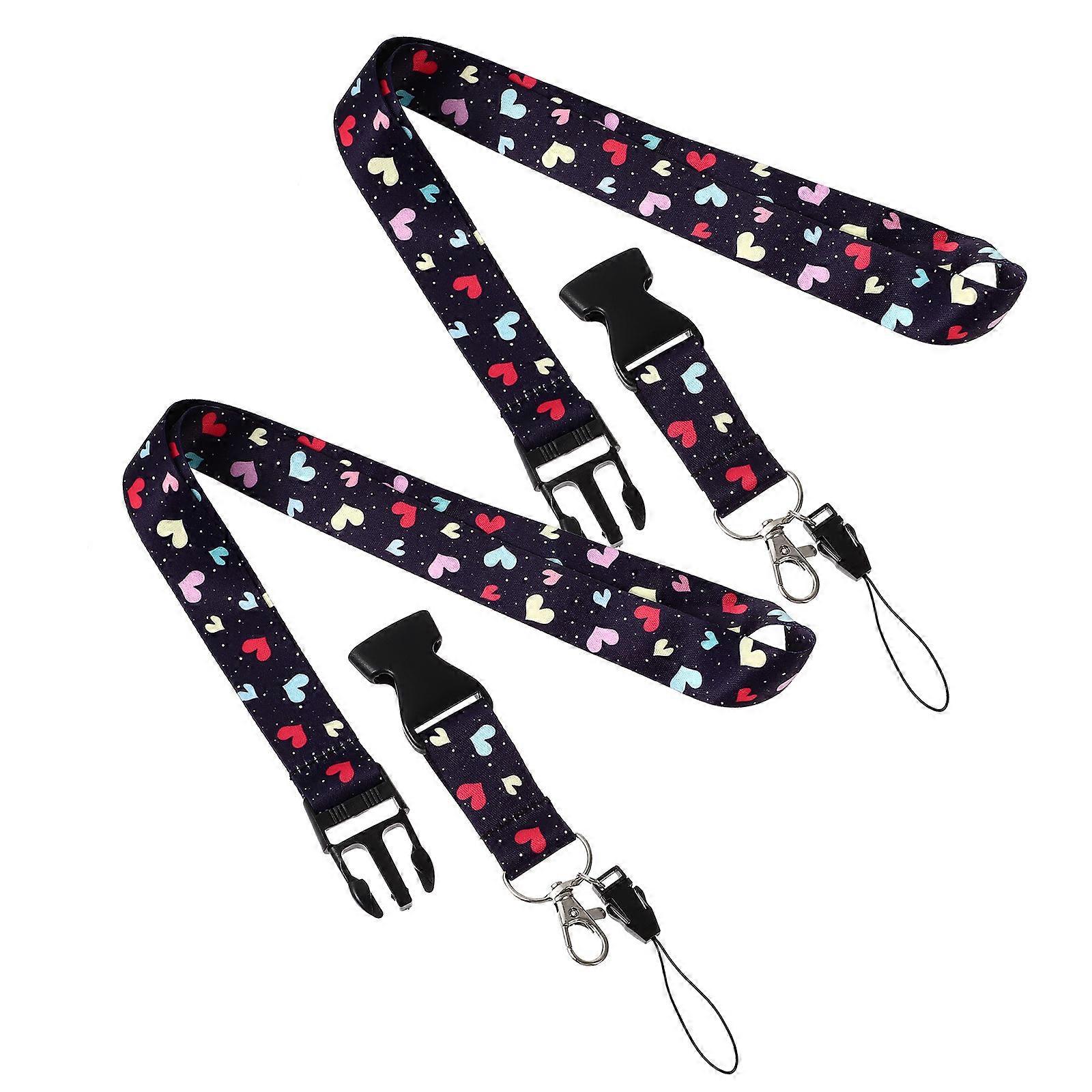 Polyester Phone Strap 2Pcs Fashion Decorative Neck Strap Lightweight For Mobile Phones Casual Use In Various Occasions