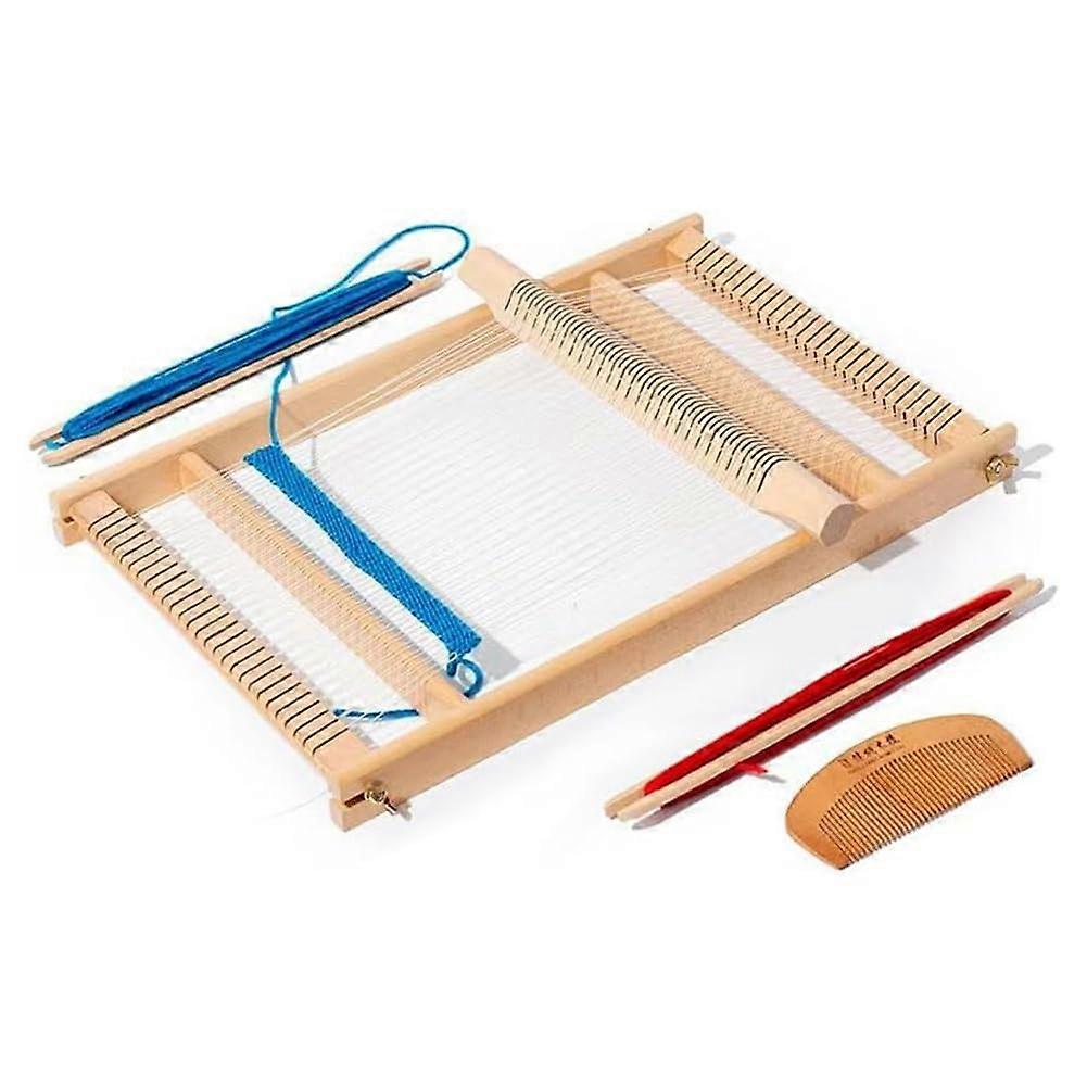 Loom Set, 15.6 H X 9.85 W, Wooden Loom, DIY Hand Knitting Loom Machine Ref: 7325