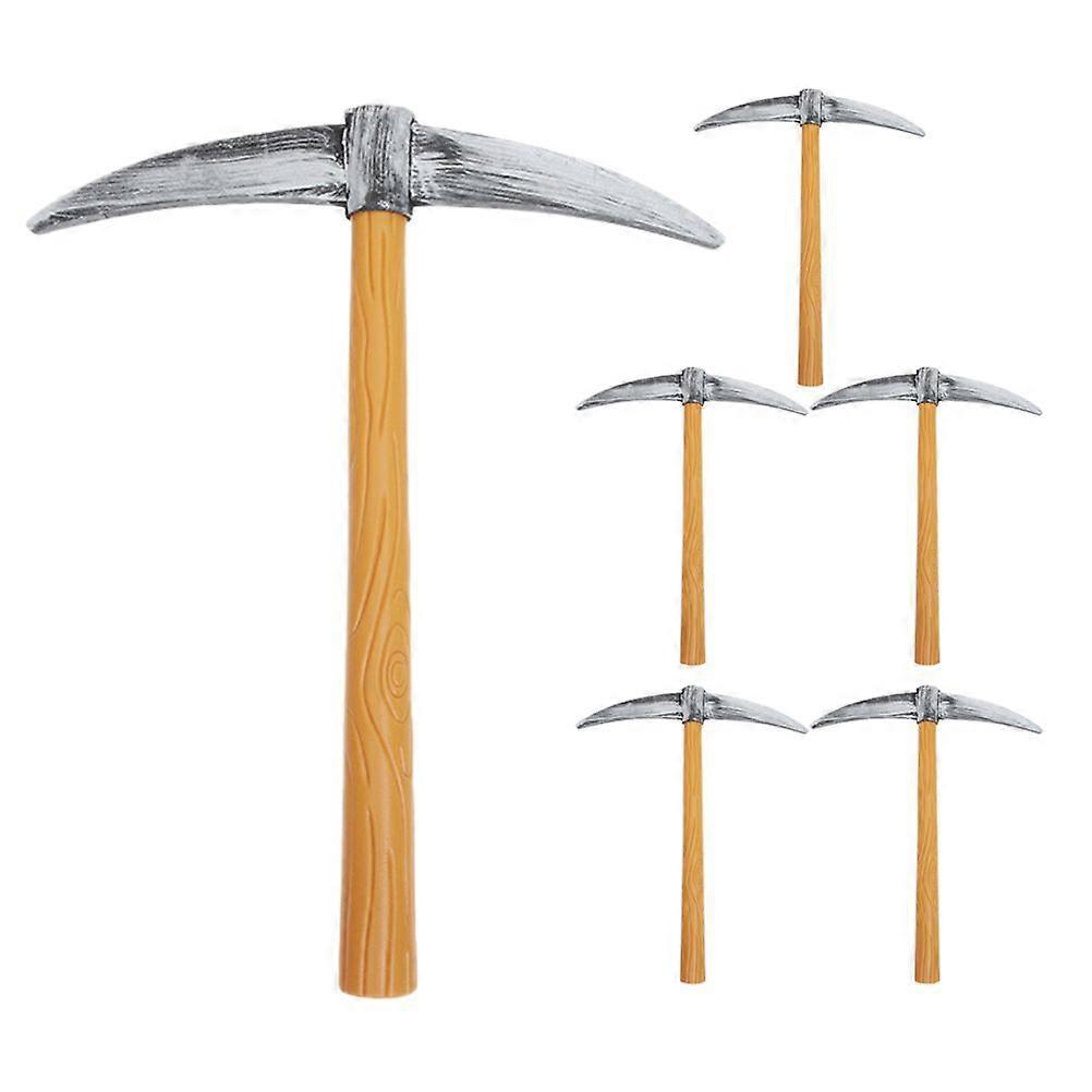 6Pcs Pickaxe Toy Dwarf Pickaxe Costume Prop Stage Performance Props Party Favor Supply