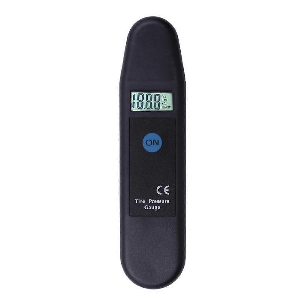Digital Tyre Pressure Gauge for Bicycles, Cars, and Trucks, Large LCD Display, Portable Tyre Tester with Tread Depth Measurement, Black