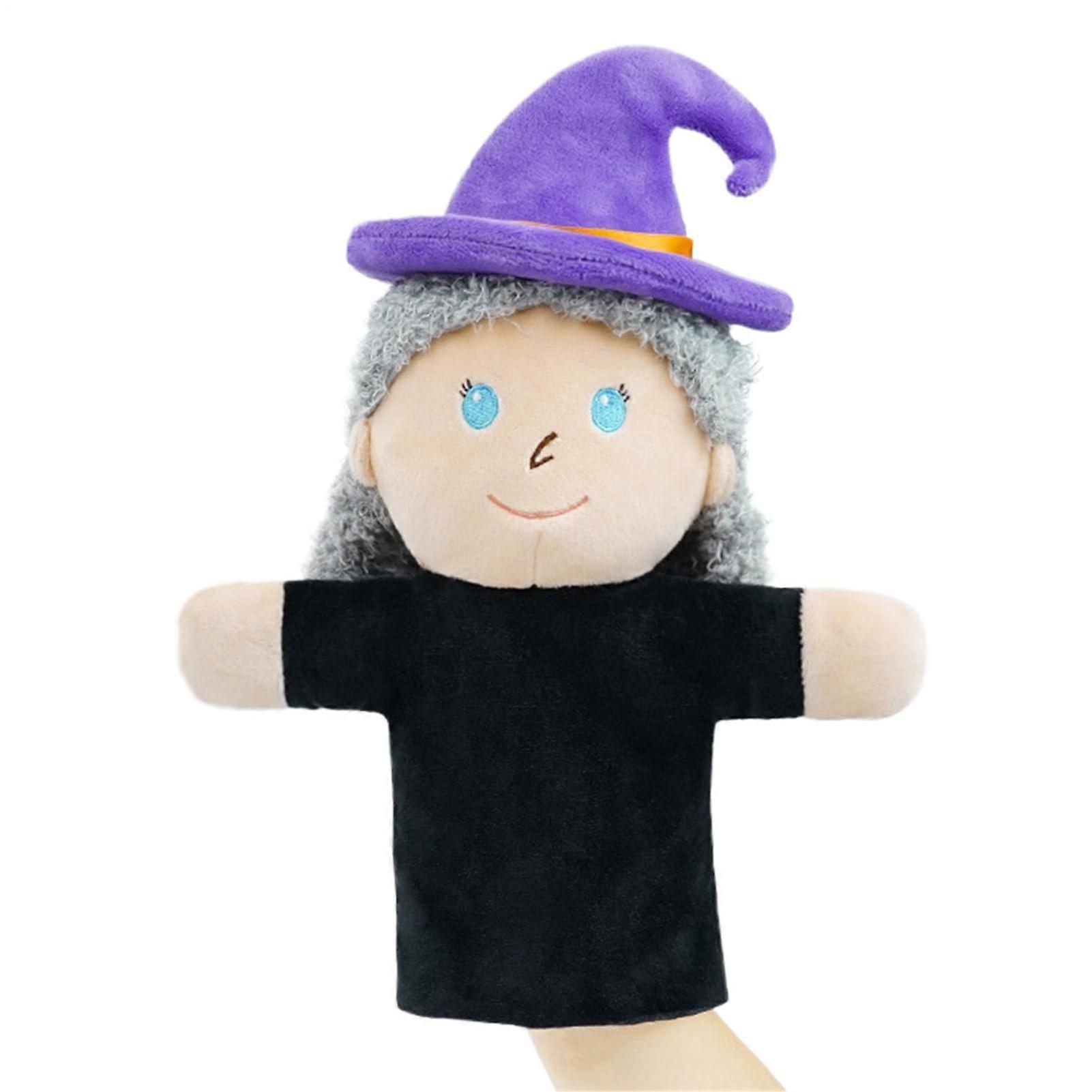 Plush Hand Puppet, Fairy Tale Hand Puppet for Storytelling Fun Interactive Toy for Kindergarten, Home, Family, Preschool Role Play Witch