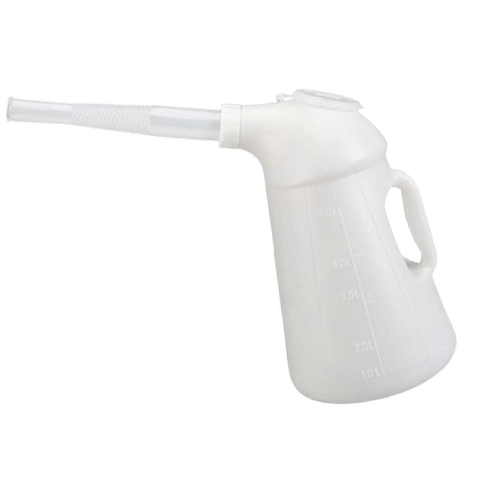 Oil Measuring Container With Spout Flexible 5-L Dust-Tight Oil Transfer Container For Automotive Use, Garage, Travel