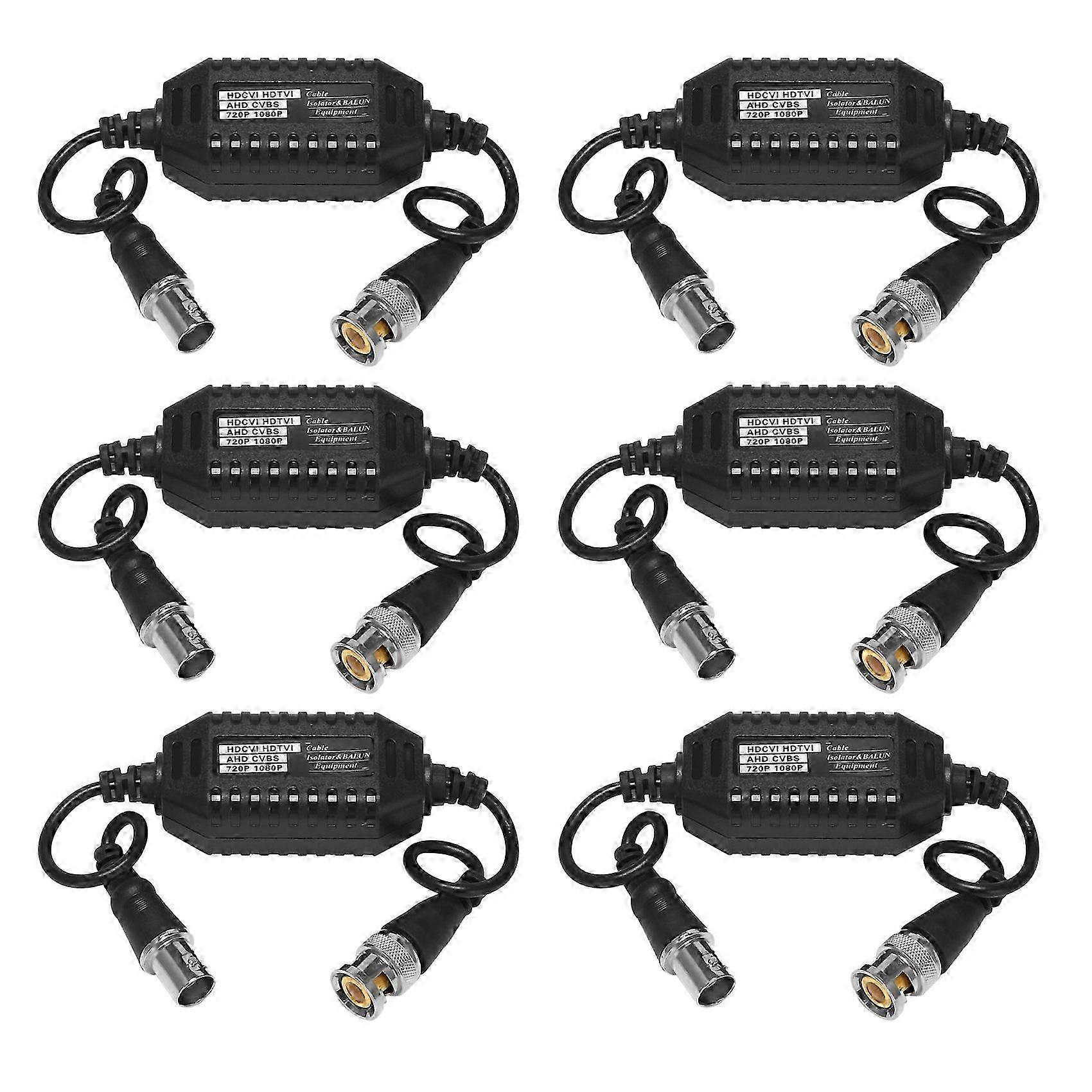 6X Coaxial Video Ground Loop Isolator Balun BNC Male to Female for CCTV Camera Edition 0816