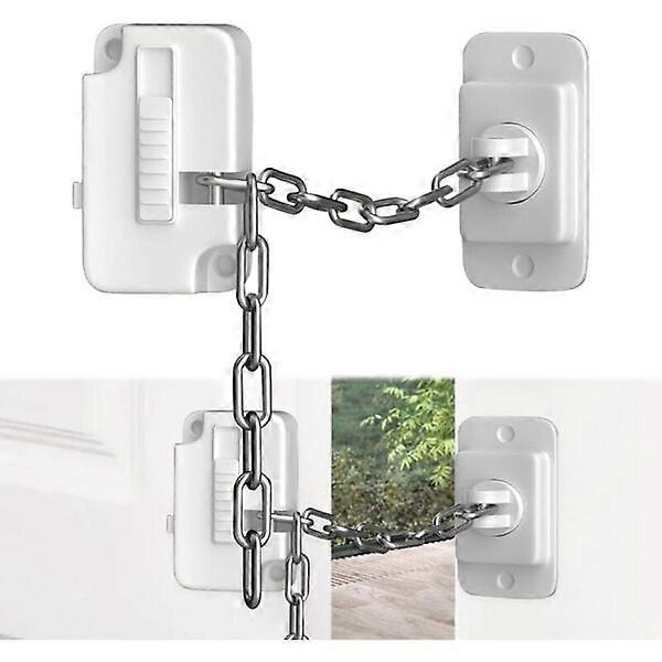 Child safety window limiter, 250mm chain, double-switch unlocking
