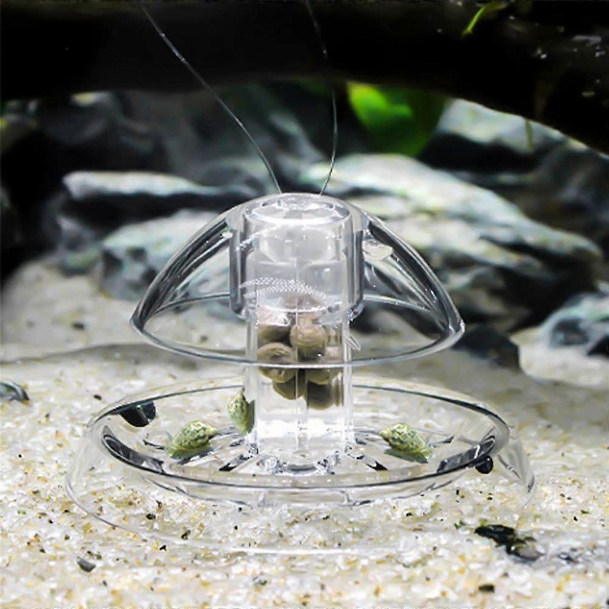 4 Pcs Snail Trap for Fish Tank Aquarium Plastic Clear Snail Trap Planarian Leech Catcher 6cm