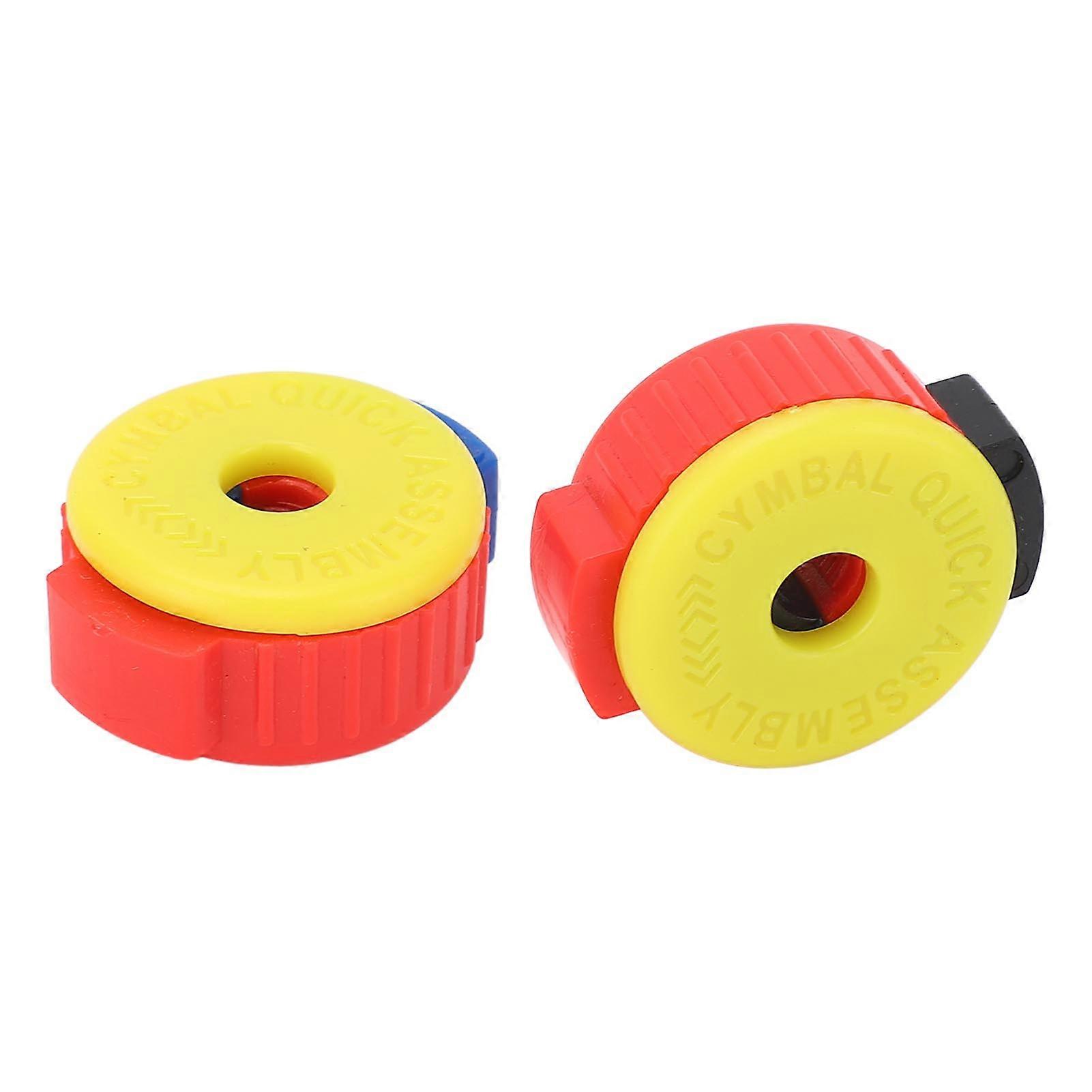 2 Pcs WC88 Cymbal Quick Release Nut Plastic Push-In Drum Caps