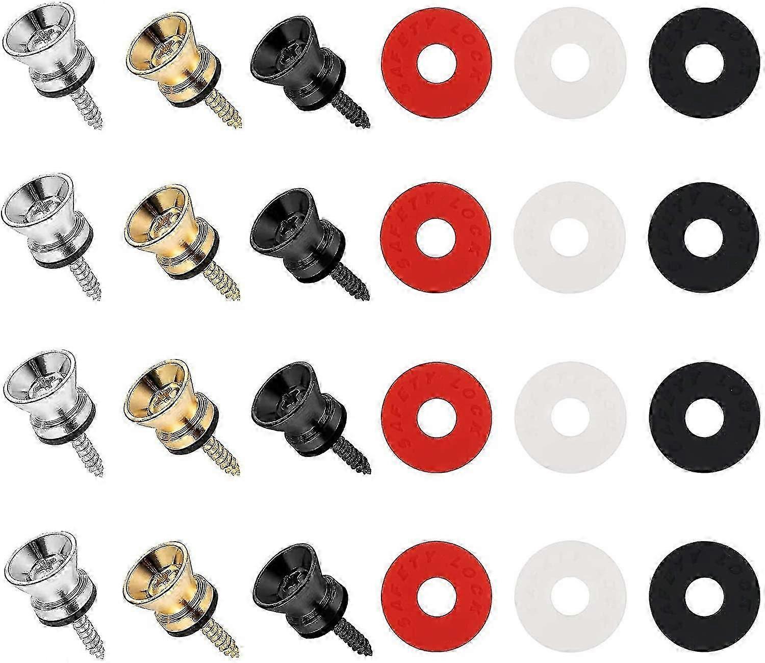 Metal Guitar Strap Lock,24 Pcs Button Strap Locks,metal Button Security