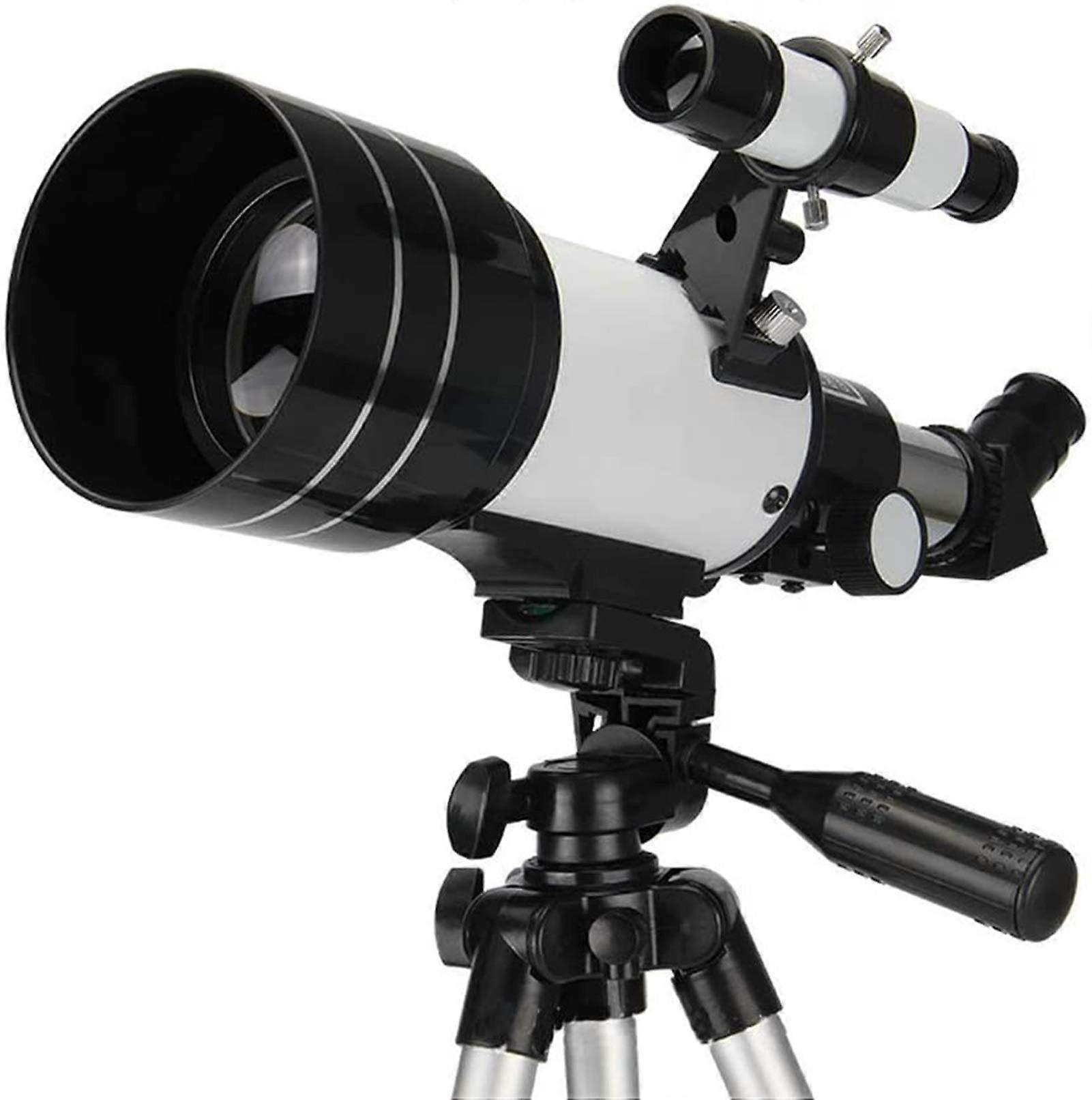 Telescope 70mm Aperture 300mm Astronomical Refractor With Prism Lens Phone Mount And Tripod For Adults
