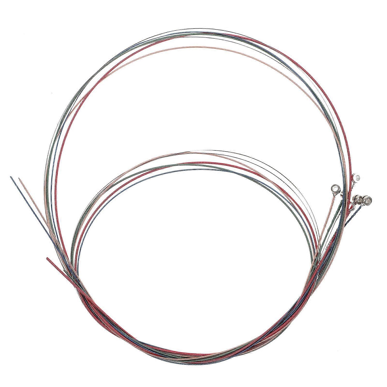 Acoustic Guitar Strings Replacement Metal String Electric Guitar String Powerful Sound Versatile 6Pcs