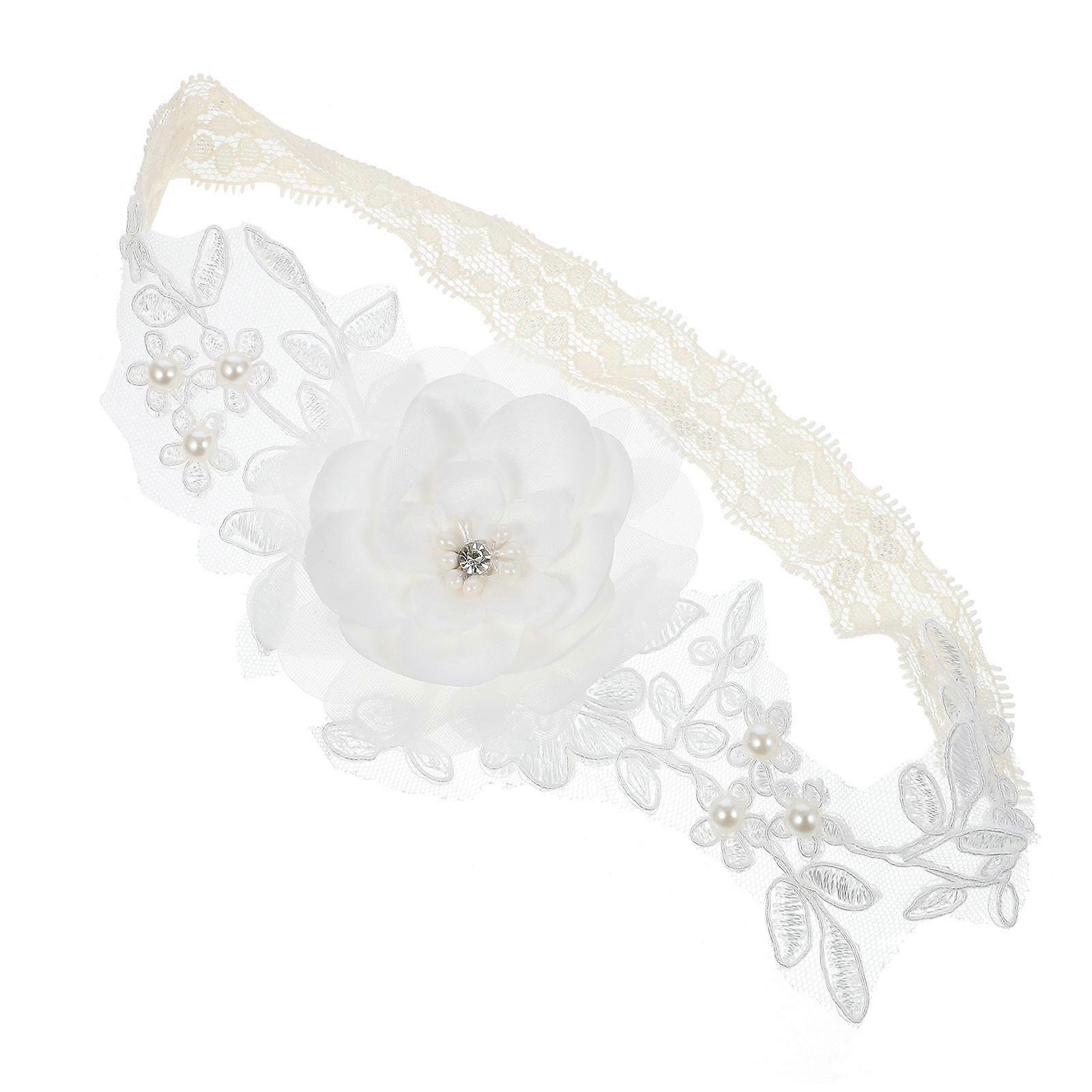 Ladies Clothing Accessories Elastic Garter Belt for Decoration White