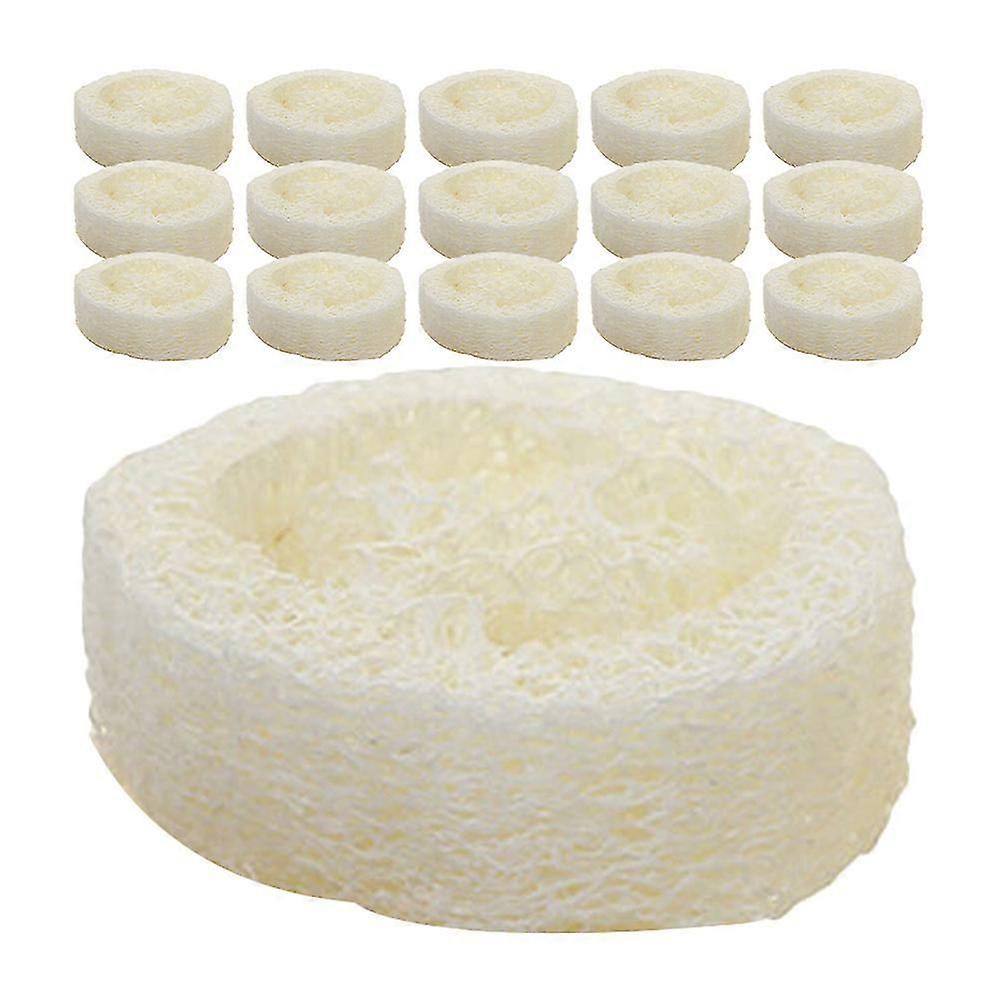 Loofah φυσικό ύφος 6.00X6.00X1.20CM λουτρών αφαίρεσης ακαθαρσιών δίσκων σαπουνιού 20τμχ