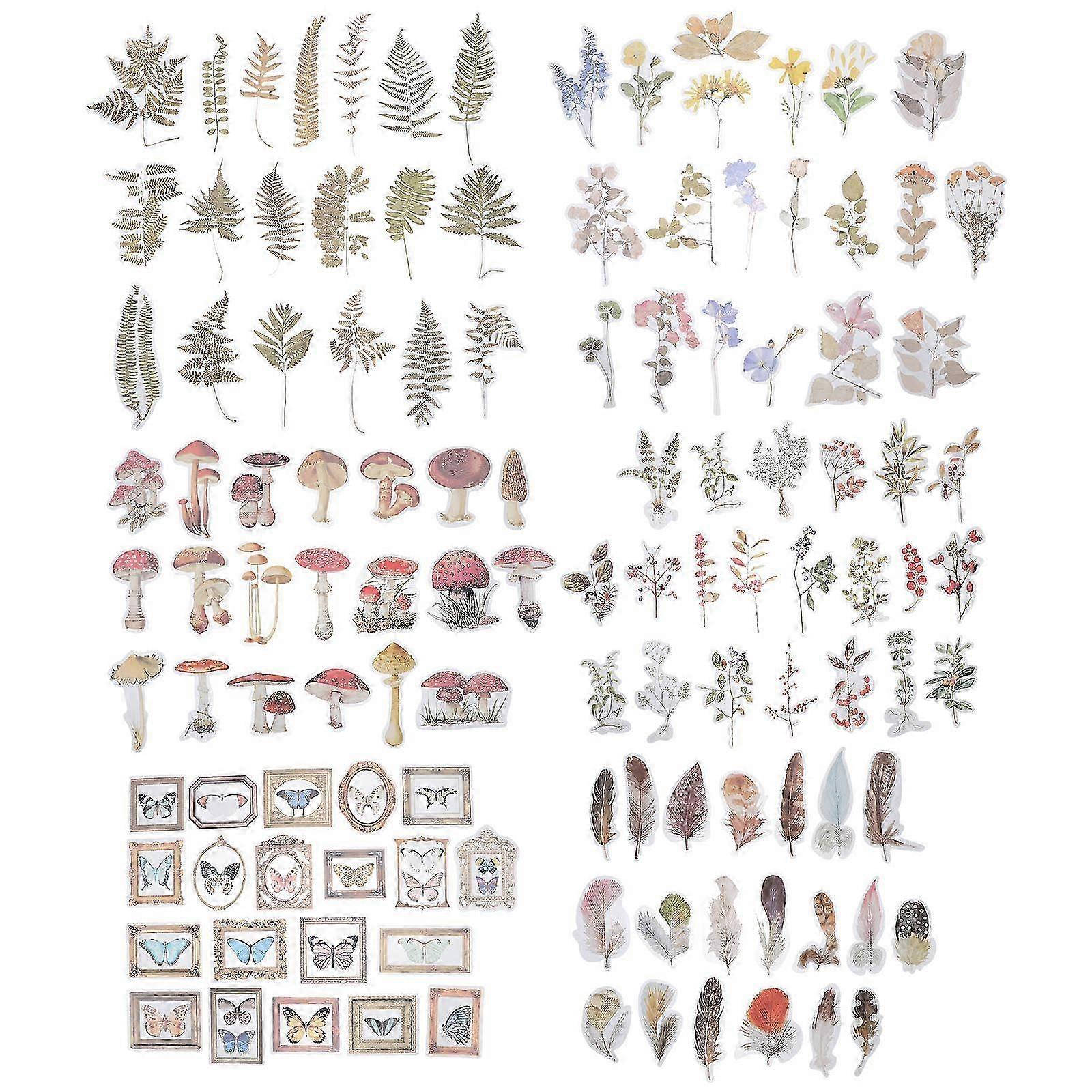 Scrapbooking Materials Floret Scrapbook Stickers for Handicrafts Multi Color Pet Material Handbook Decoration 6 Sets