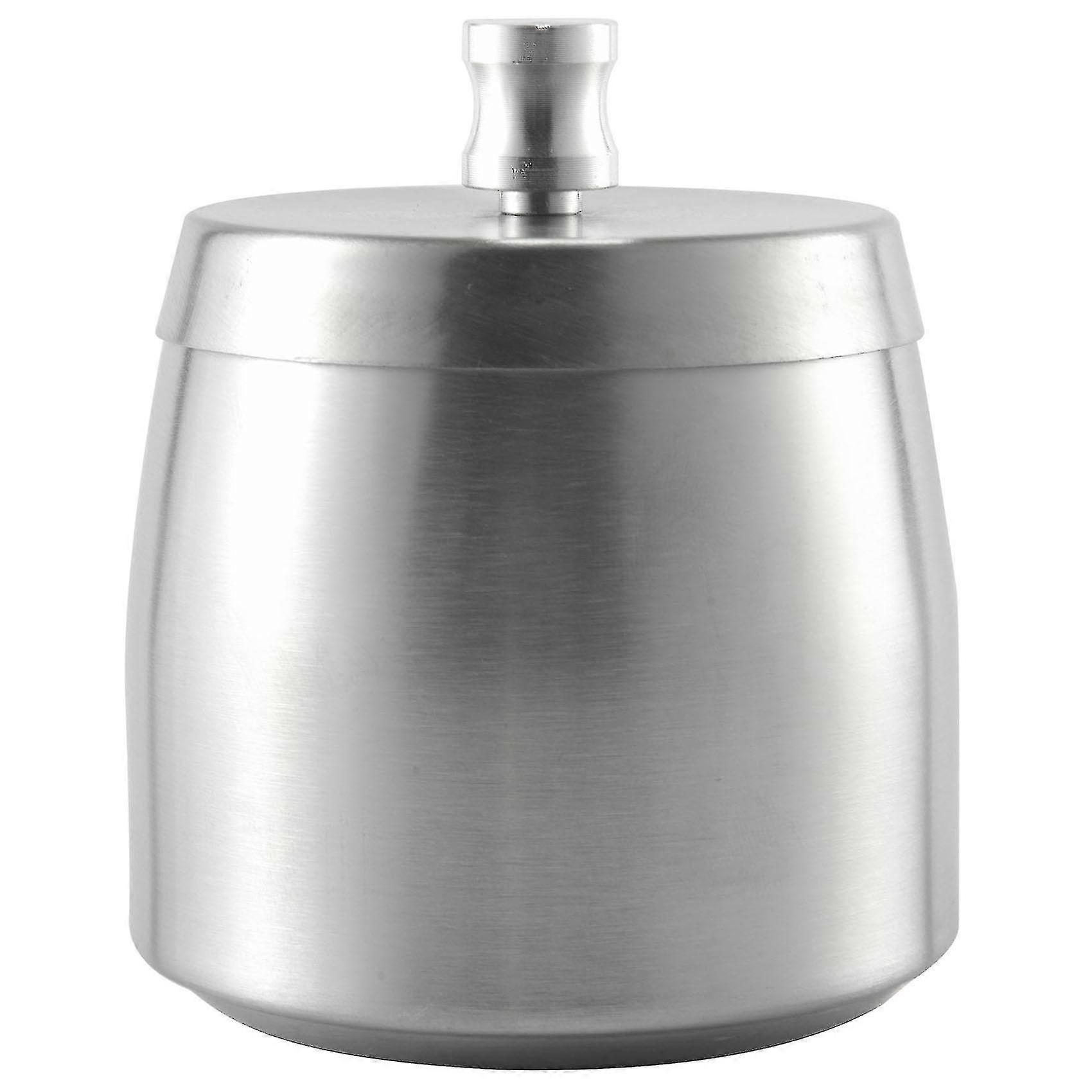 Cendrier en acier inoxydable avec couvercle pour une utilisation intérieure et extérieure Argent