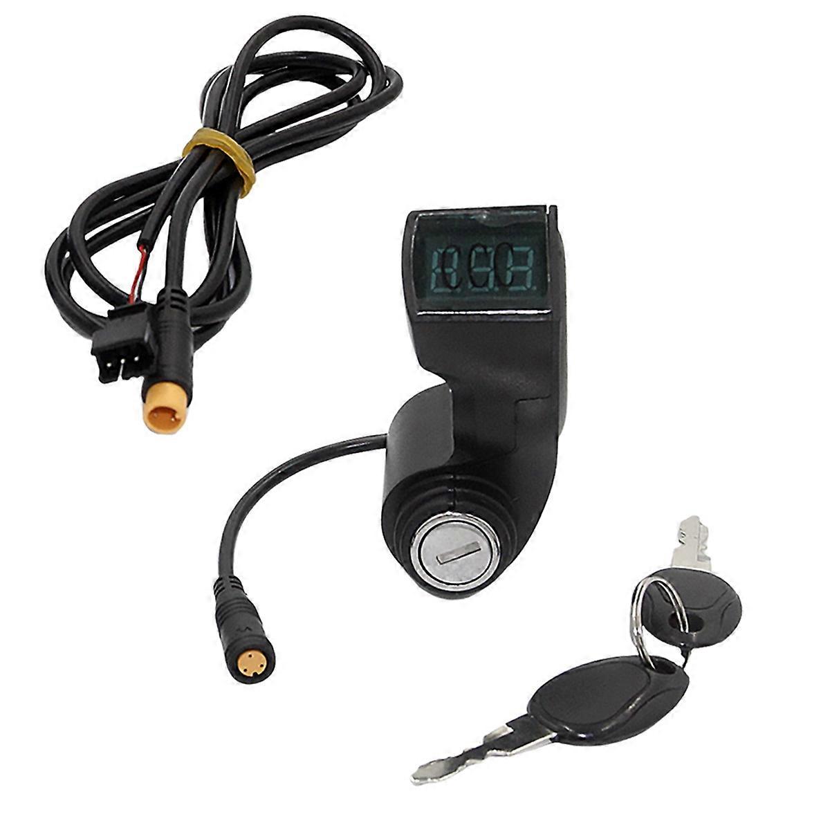 New E-Bike Scooter Digital Display Switch Lock 10Inch Electric Scooter Key Switch Lock Secure Waterproof for Replacement
