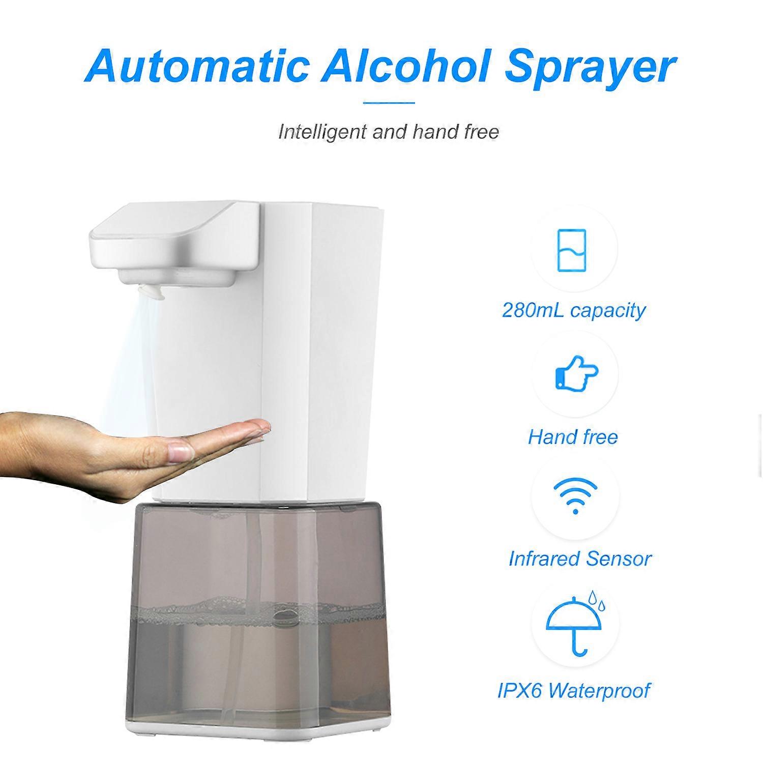 280mL White Automatic Infrared Touchless Soap Dispenser 7x17x12cm