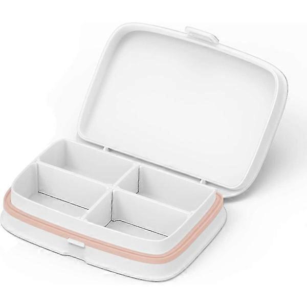Portable Waterproof Pill Case with Removable Compartments - Compact Travel Pill Organizer