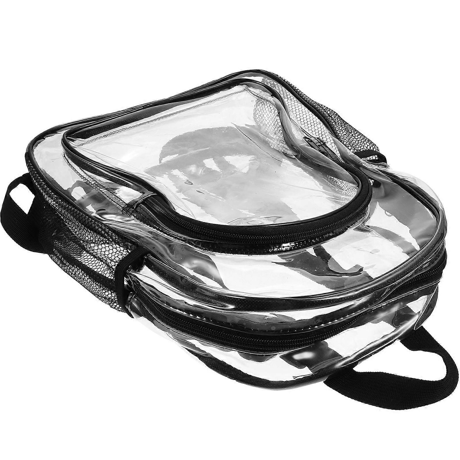 Clear Small Backpack for Instrument 2Pcs Transparent PVC Rucksack Outdoor Use