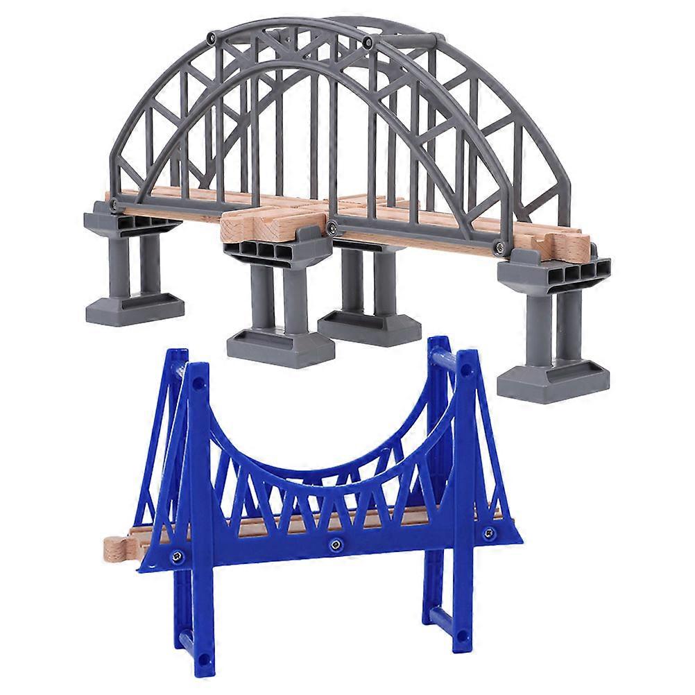 Decorative Train Bridge Toy Train Track Supplies for DIY 6Pcs Set