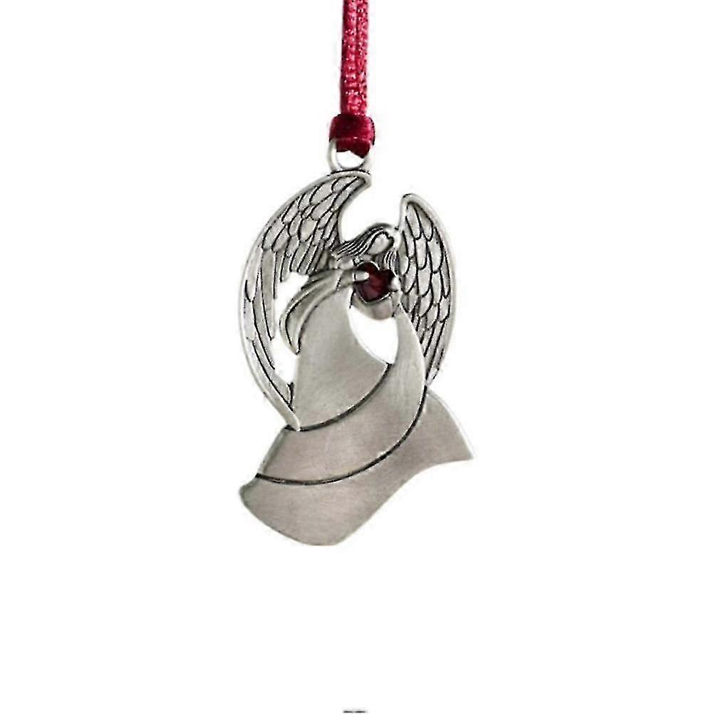 Pewter Christmas Tree Metal Pendant DIY Craft Hanging Decoration for Xmas Tree Home Party
