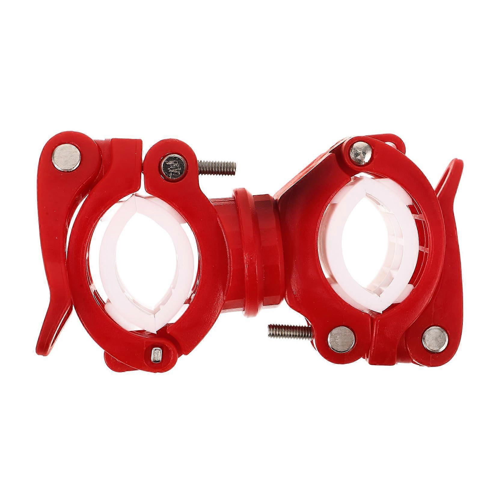 Bike Flashlight Mount DualHole Clamp For Secure Cycling And Scooter Use, Compatible With Various Flashlight Models