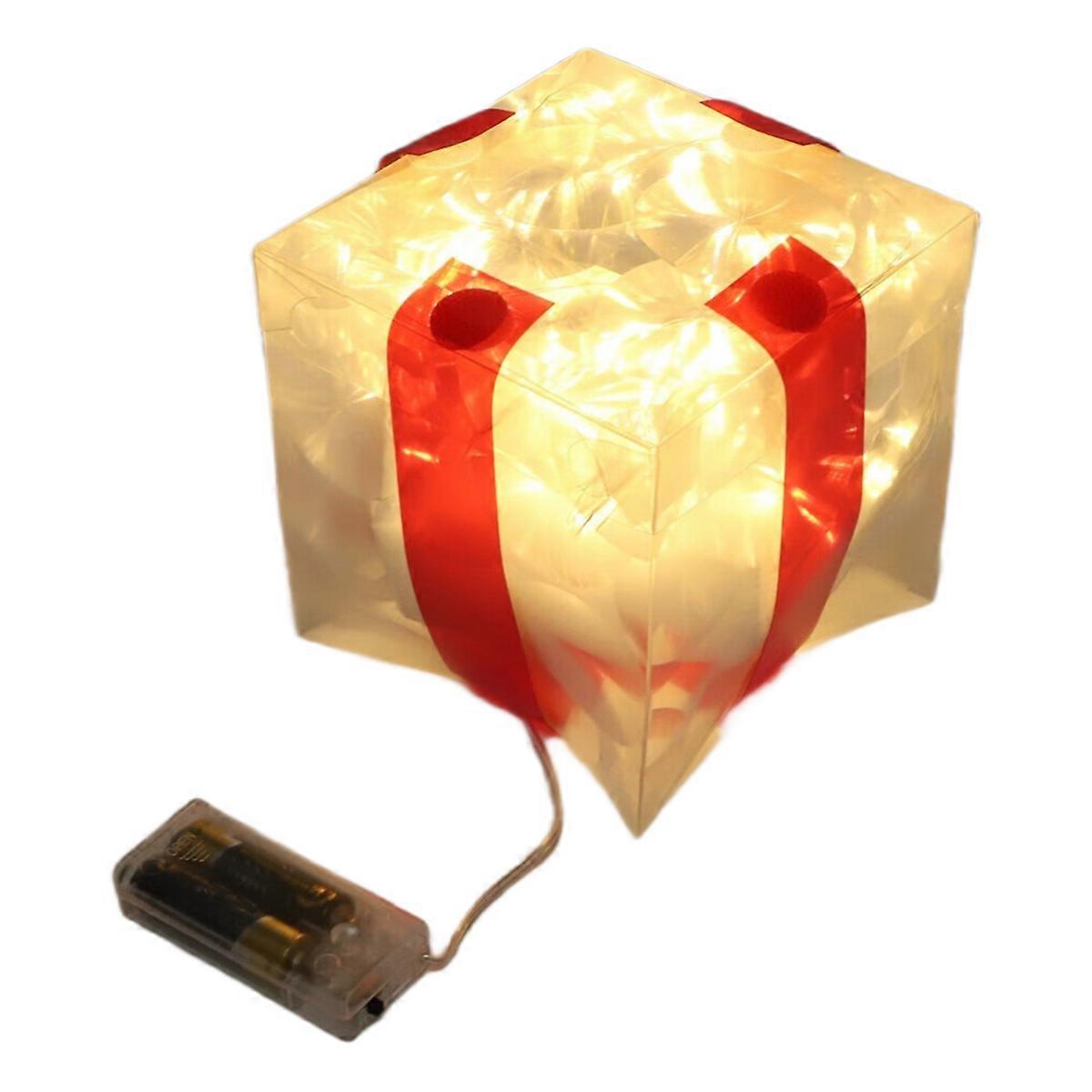 Christmas Glowing Gifts Box Decoration With Bow Lighting Box A