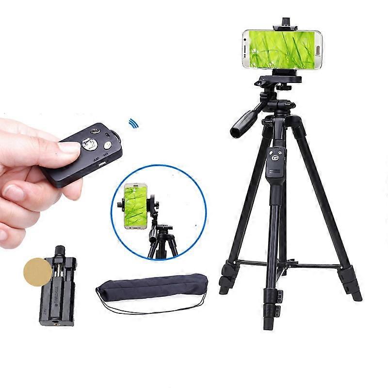 YUNTENG 5208 Professional Tripod Stand with Bluetooth-compatible Remote for DSLR SLR Camera Phone