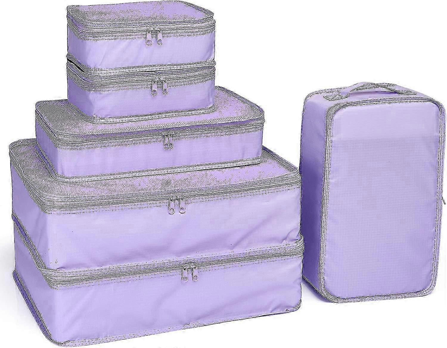 6 Set - Packing Travel Organizer (lavender)