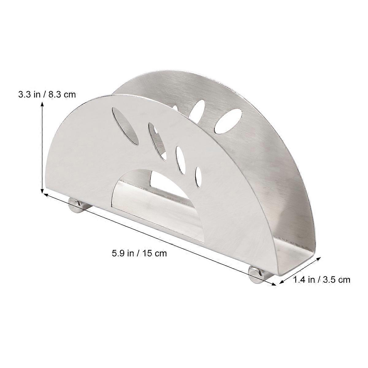 Napkin Holder Stainless Steel Paper Rack for Tissue Use with Holes