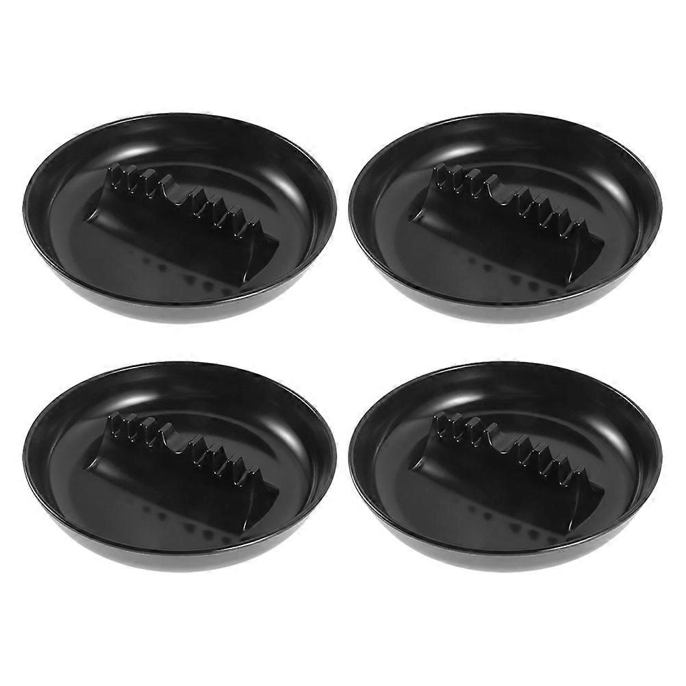 Plastic Round Ash Tray for Cigarettes with 7 Slots for Car Use 16Pcs