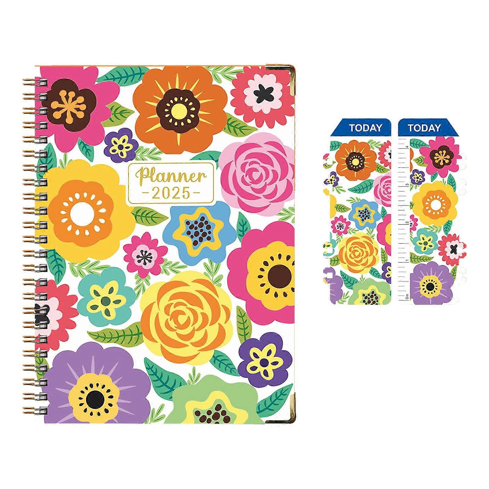 Uanit 2025 Academic Planner Weekly and Monthly, Calendar Planner from January to December, Spiral Monthly Planner with Monthly Tabs, Inner Pocket