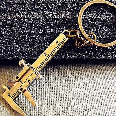 New Fashion Car Key Mini Vernier Caliper Portable 0-40mm keychain Measuring Gauging Tools Car Turbo key Chain Ring Ruler Caliper