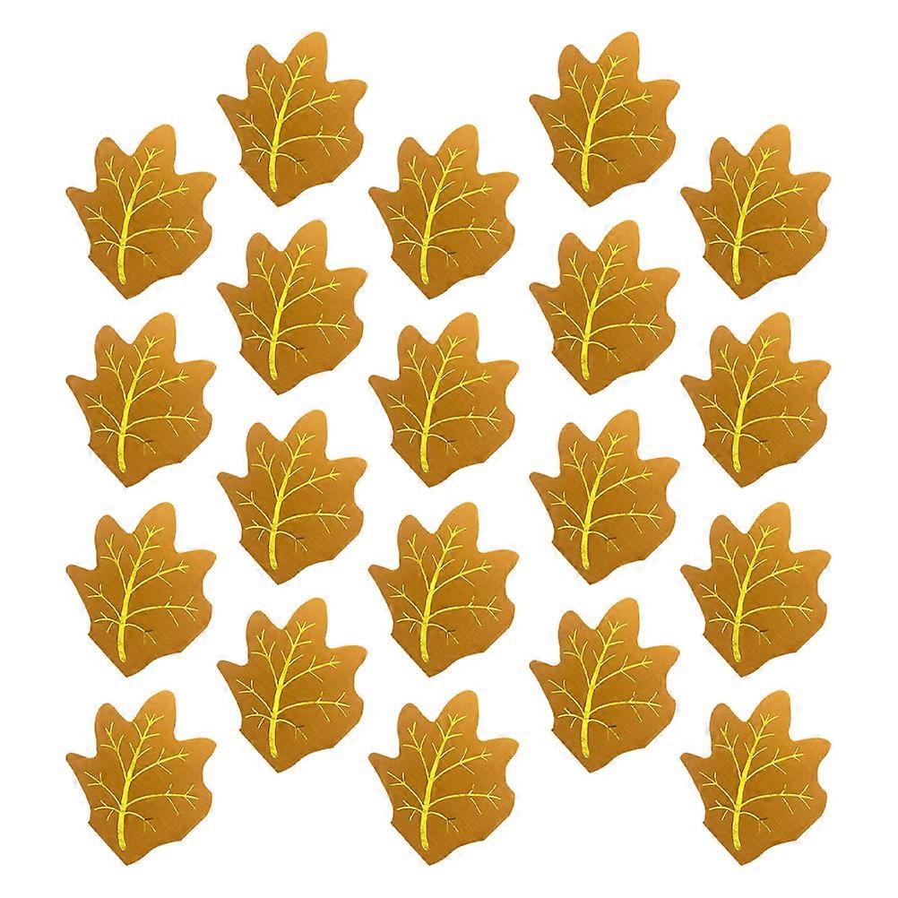 Party Napkins Paper Maple Leaf Design for Home Use 80 Sheets Disposable
