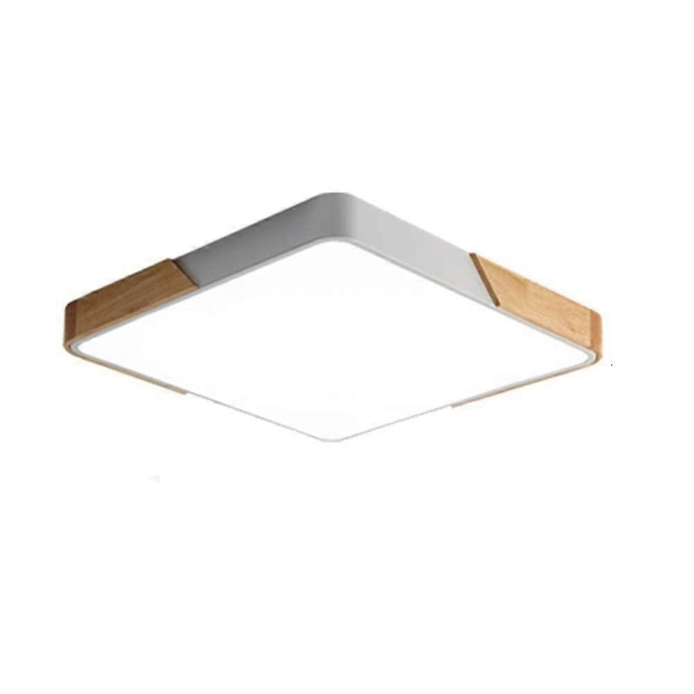 Large Dimmable Nordic Solid Wood Ceiling Light Fixture Remote Control For Children's Room Modern LED White