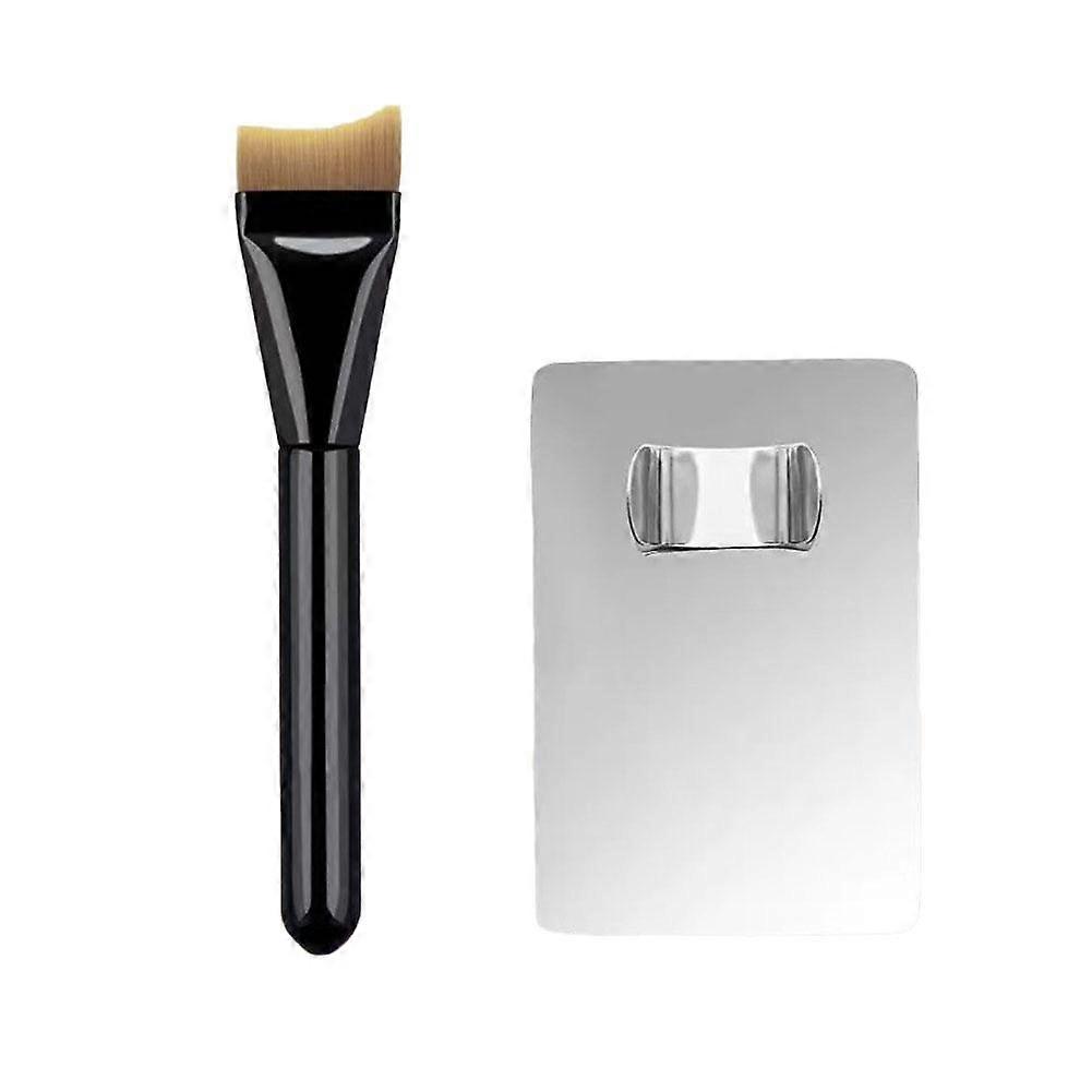Professional Crescent Makeup Brush Set with Portable Case for Flawless Foundation and Detail Application