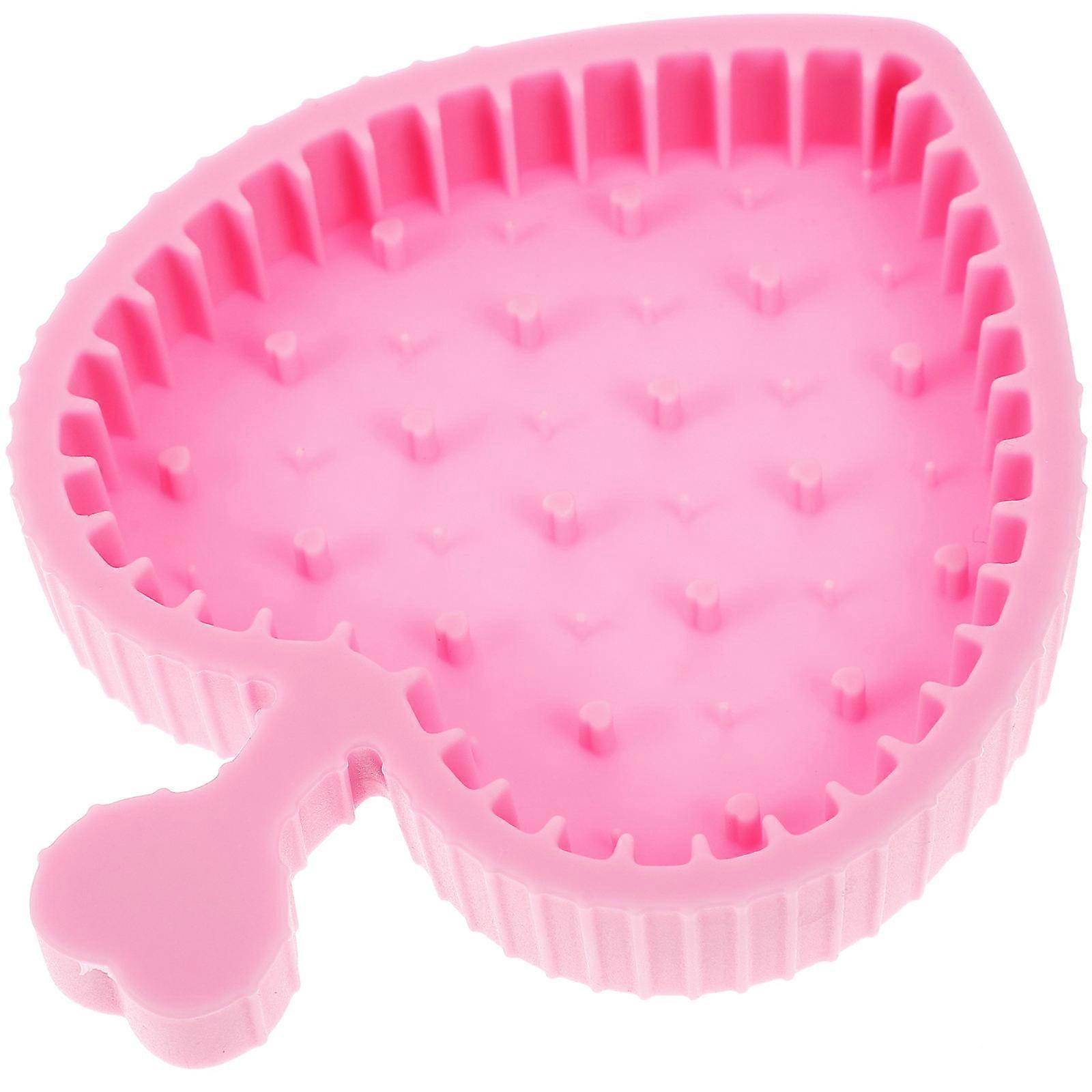Makeup Brush Cleaning Tool for Effective Cleaning 4Pcs Pink Silicone Mat