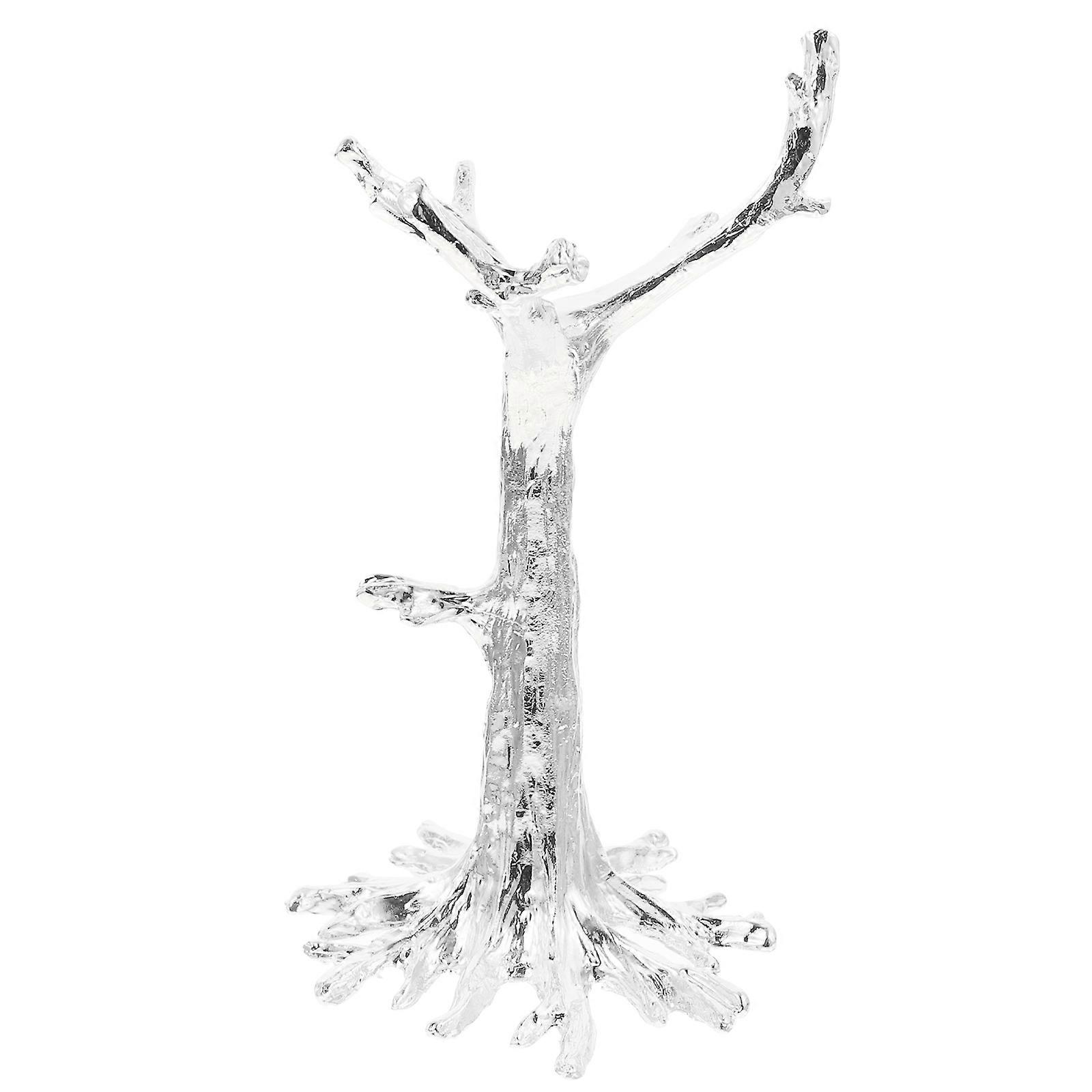 Crystal Ball Stand Zinc Alloy Display Holder for Display 5Pcs Silver