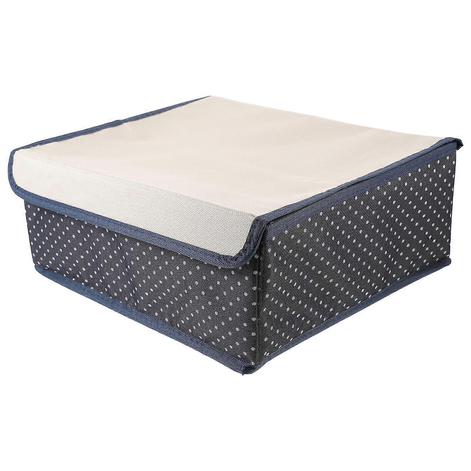 Compartment Underpants Storage Box for Bedroom Organization Dark Fabric Organization 1Set