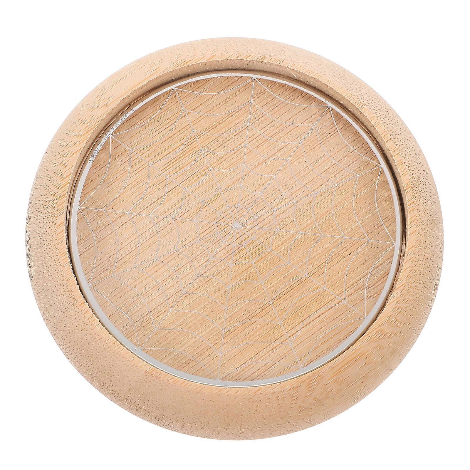 Home Use Bamboo Coil Incense Burner with Metal Mesh 3Pcs Set