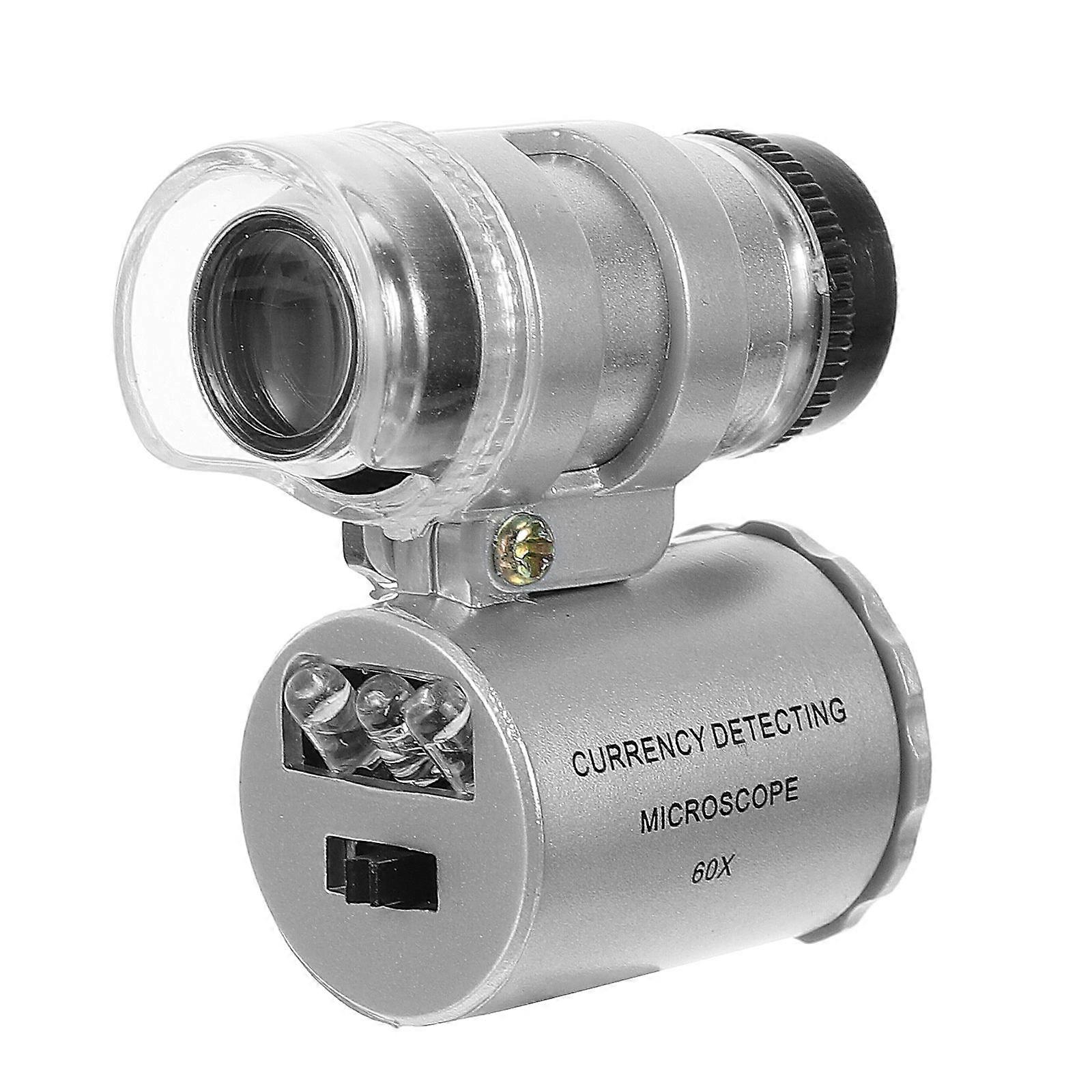 Pocket Microscope 60x LED Light for Detailed Inspection 5Pcs Mini Set