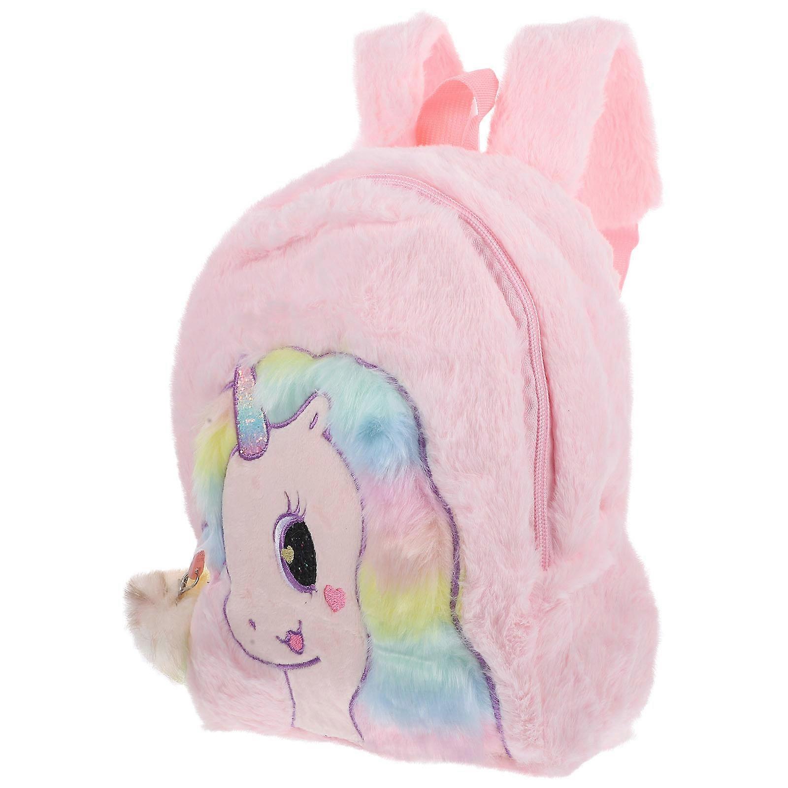 Unicorn Backpack Plush Little Girls Backpack for Storage Use 3Pcs Set