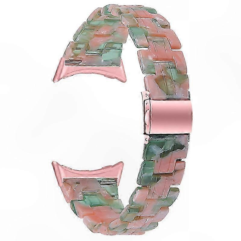 Resin Wristband for Smartwatch Slim Replacement Strap with Stainless Steel Clasp Compatible with Multiple Models
