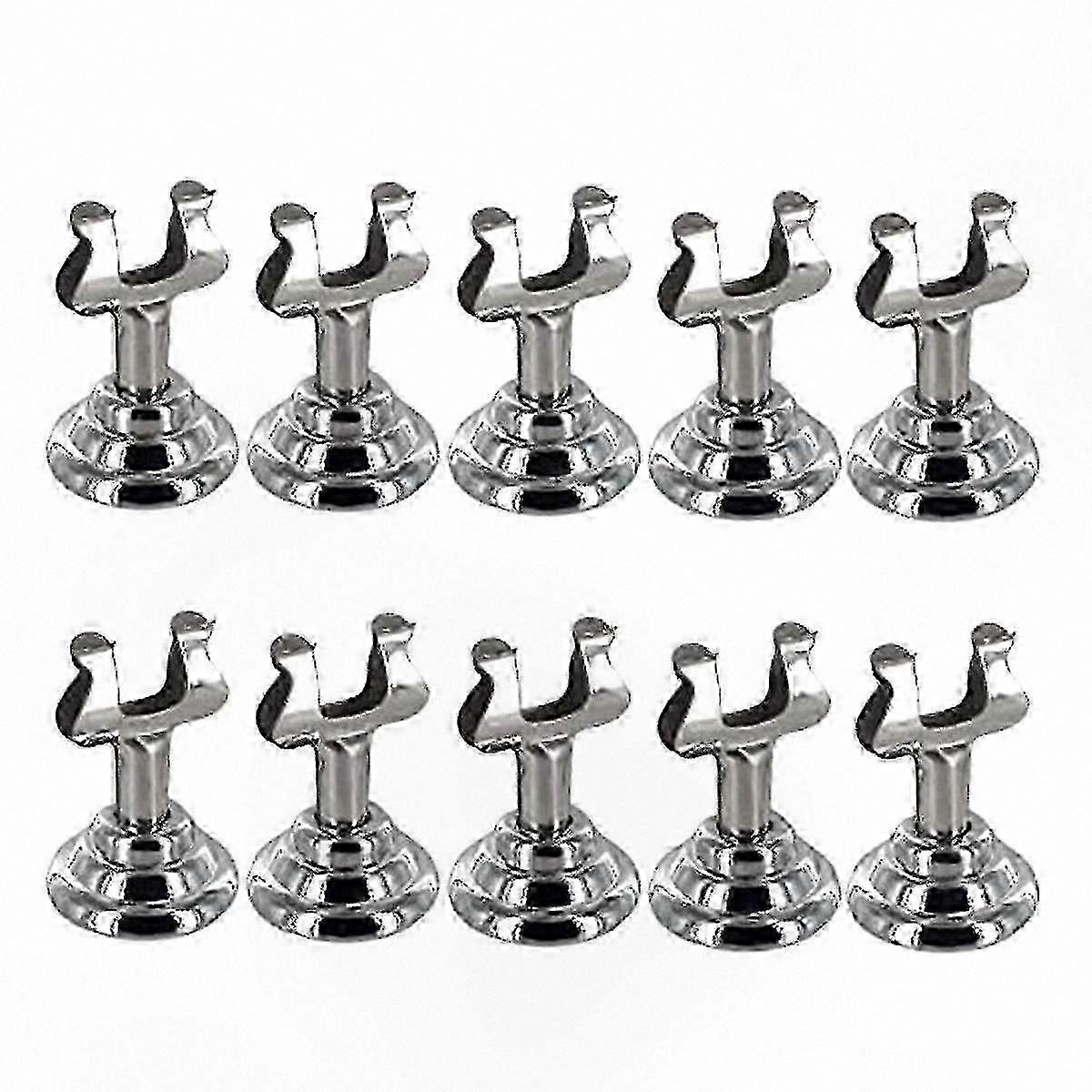 Silver Metal Table Number Stands for Events and Weddings (10 Pack)