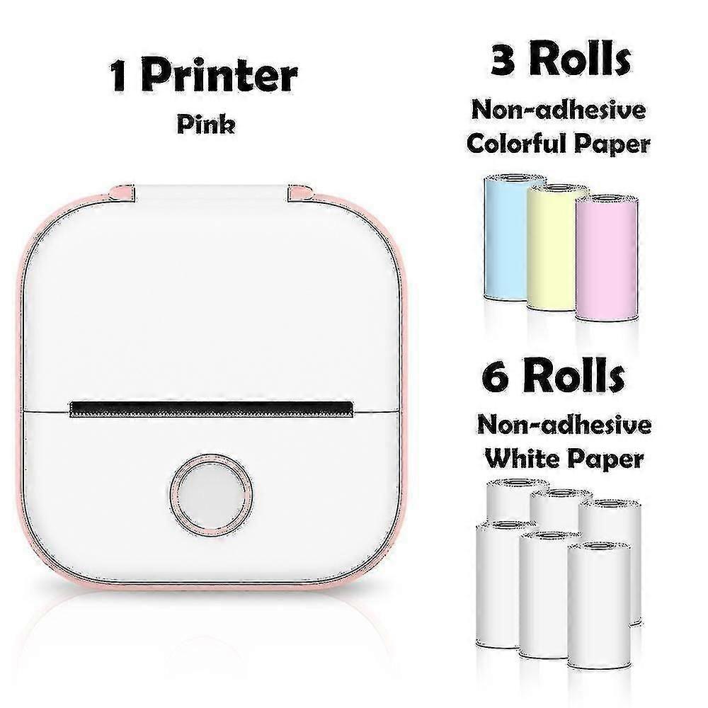 Mini Printer Portable Printer Thermal Printing Sticker Wireless Inkless Self-Adhesive Label Printer