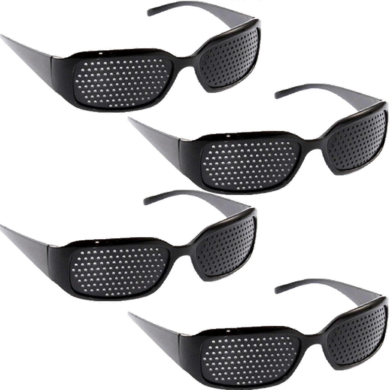 Pinhole Glasses 4 Pairs With Multiple Holes Small Hole Eyeglasses Daily Use Spectacles