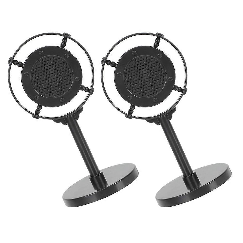 Retro Style Microphone Model for Decoration 2Pcs Vintage Microphone Props
