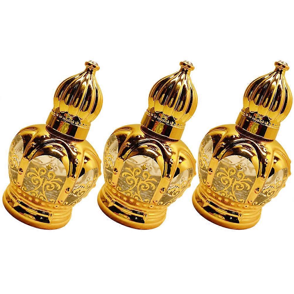 Essential Oil Roller Bottles Golden Alloy Glass for Refillable Use 9Pcs Set