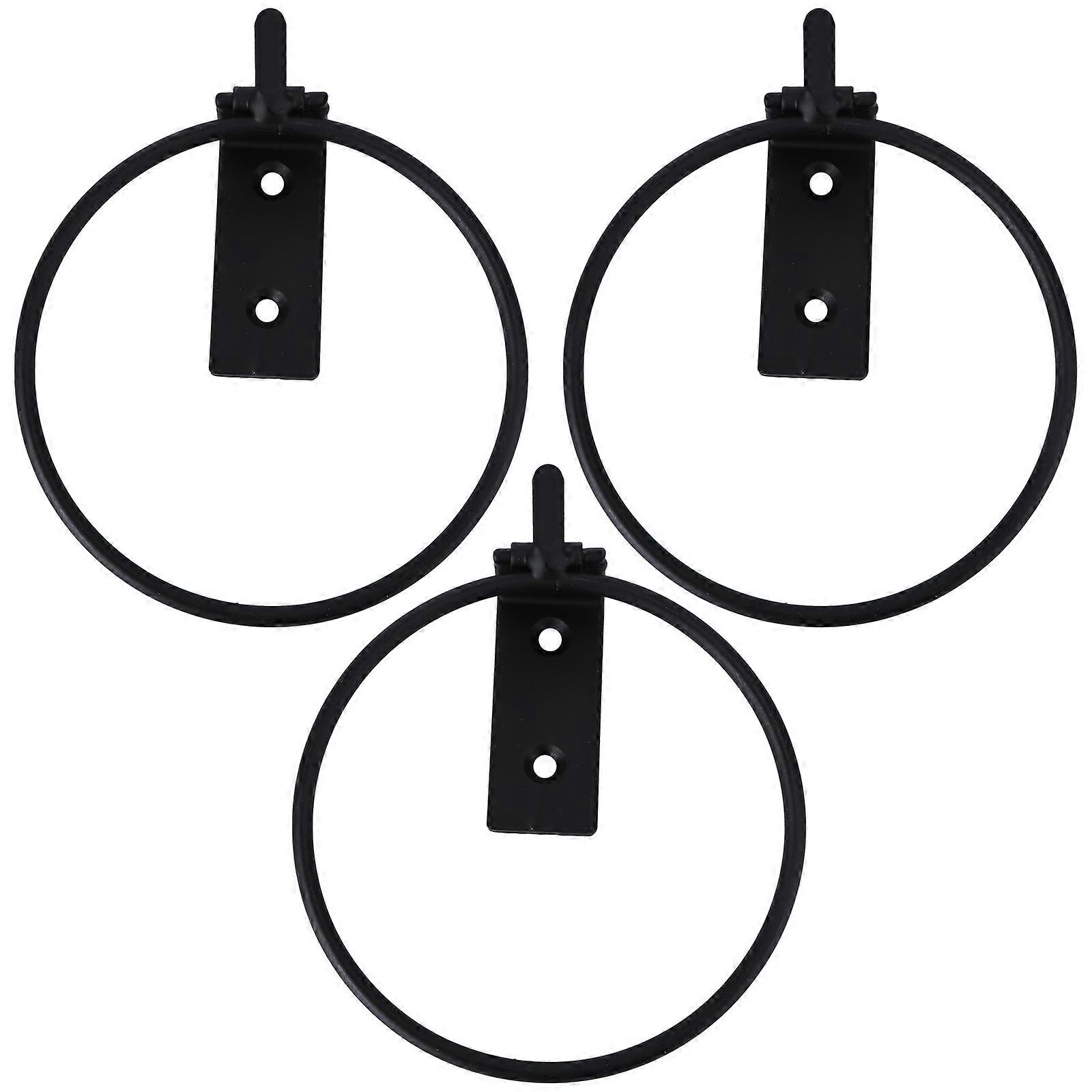 Flowerpot Bracket Metal Ring Wall Mount for Hanging 6Pcs