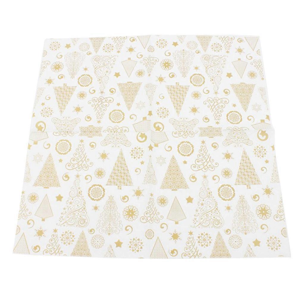 Christmas Paper Napkins with Tree Pattern for Party Use 60Pcs Set