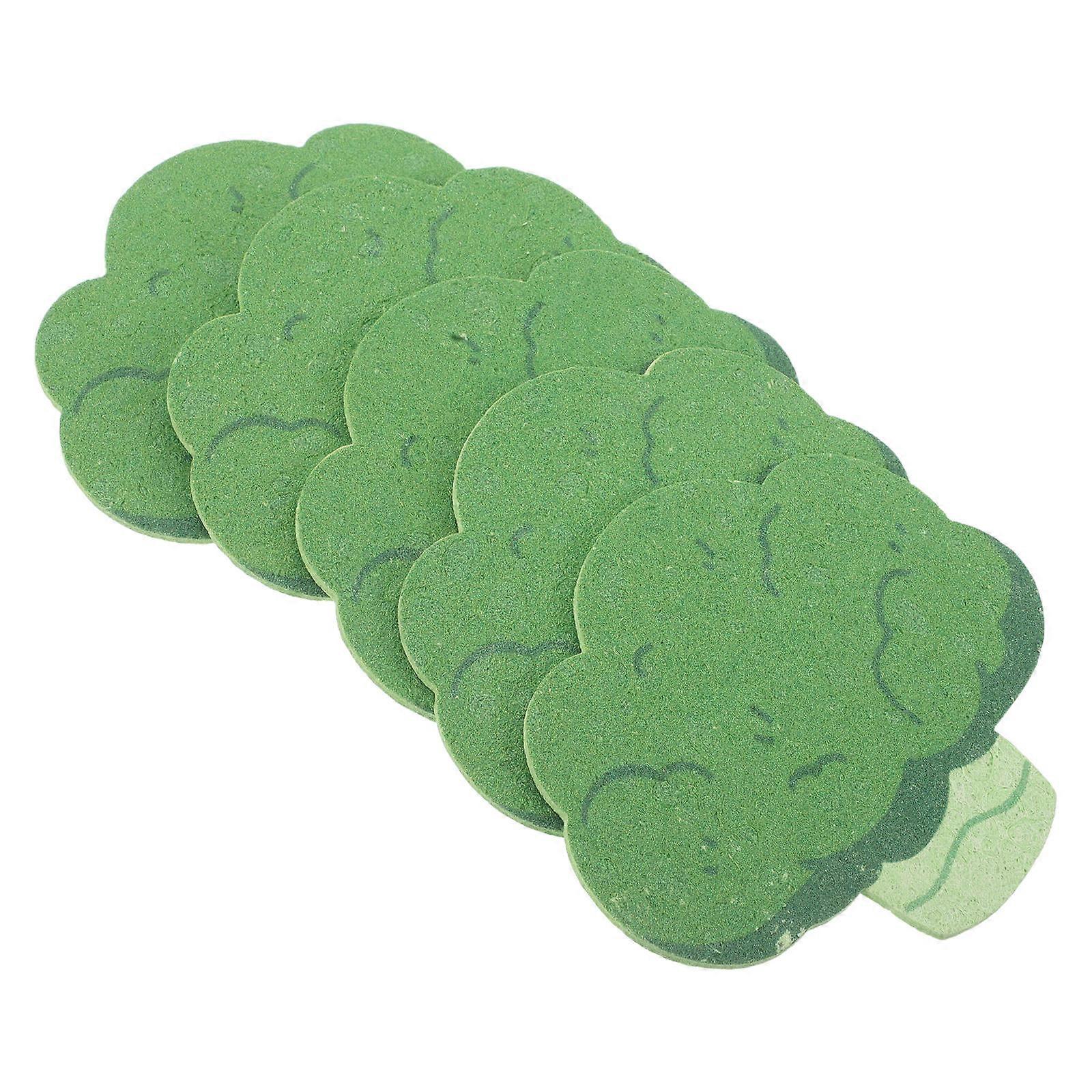 20 Pcs Green Bath Sponge Cartoon Broccoli Shape For Skin Cleansing Suitable For Travel And Gym Quick Drying Functionality